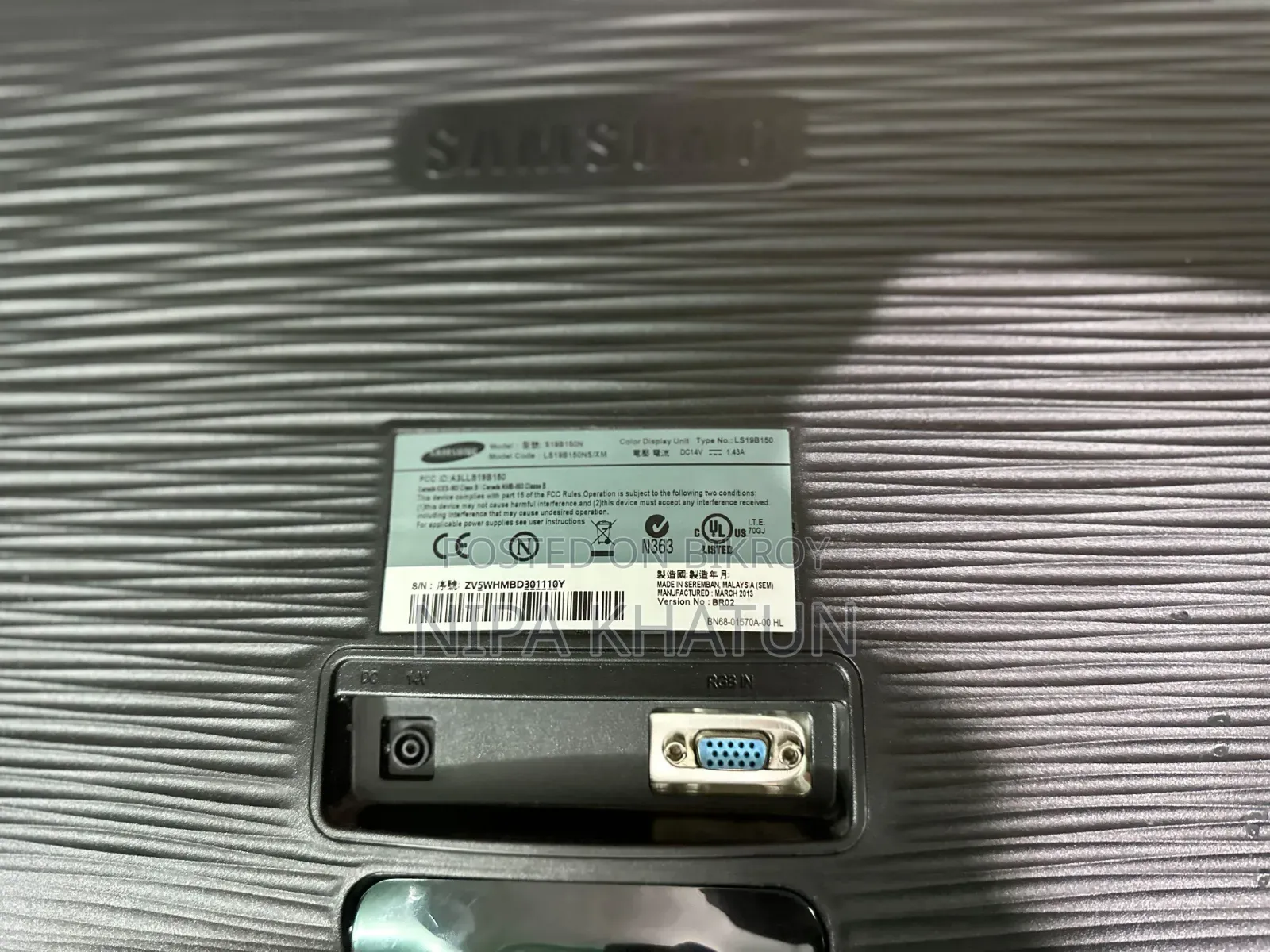 Samsung SyncMaster S19B150 Monitor