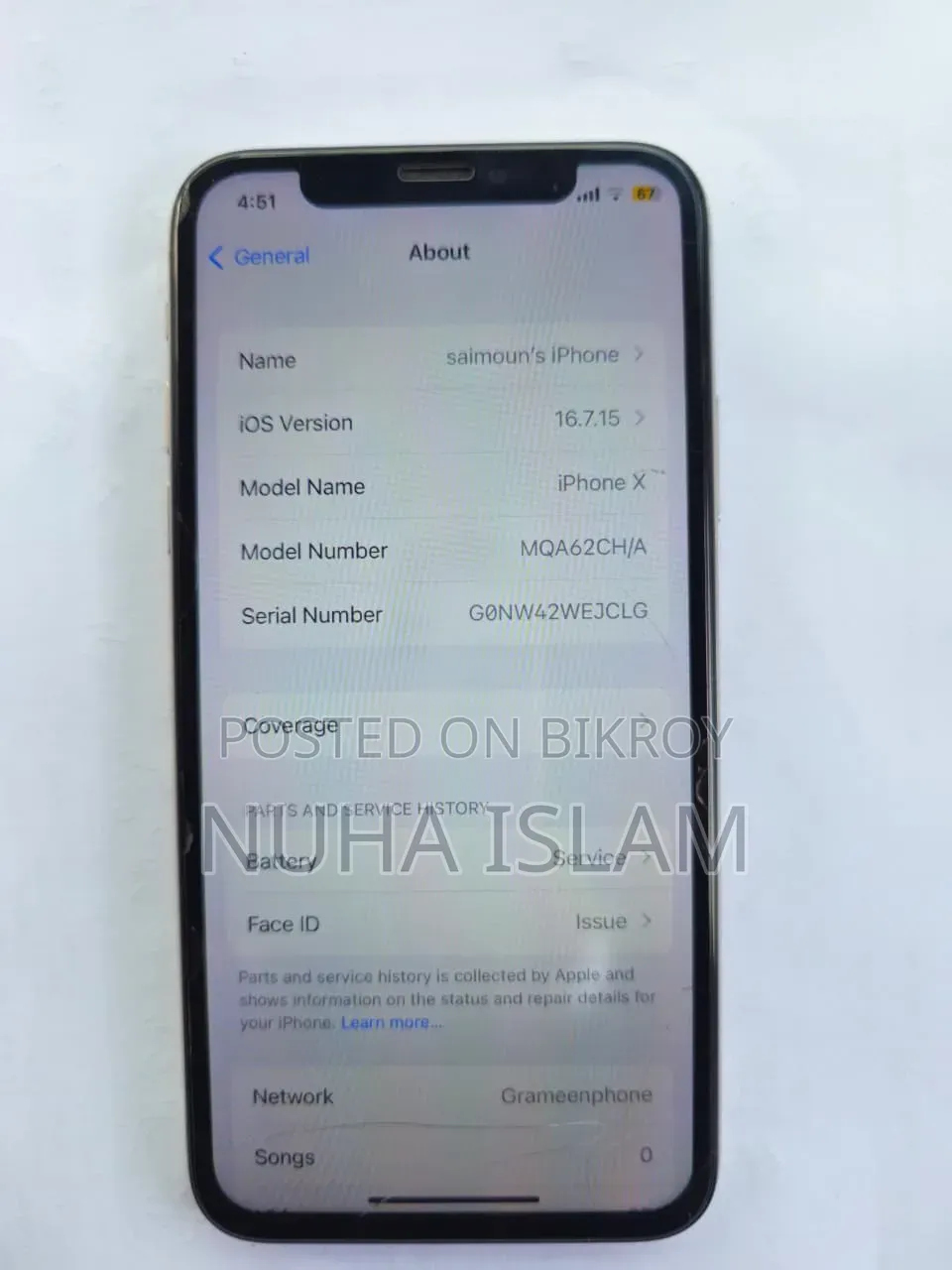 Apple iPhone X 64 GB White