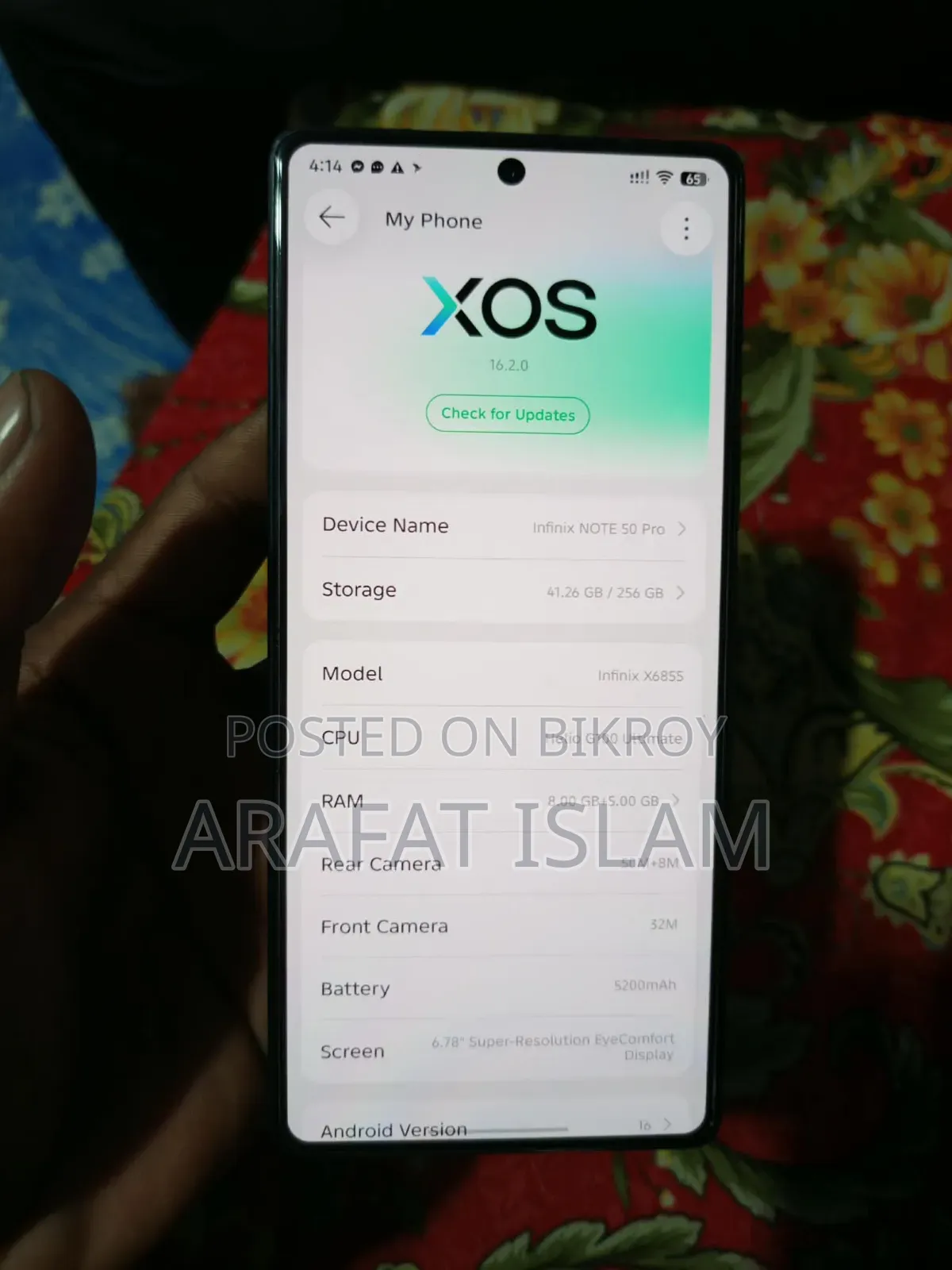 Infinix Note 50 Pro 256 GB Black