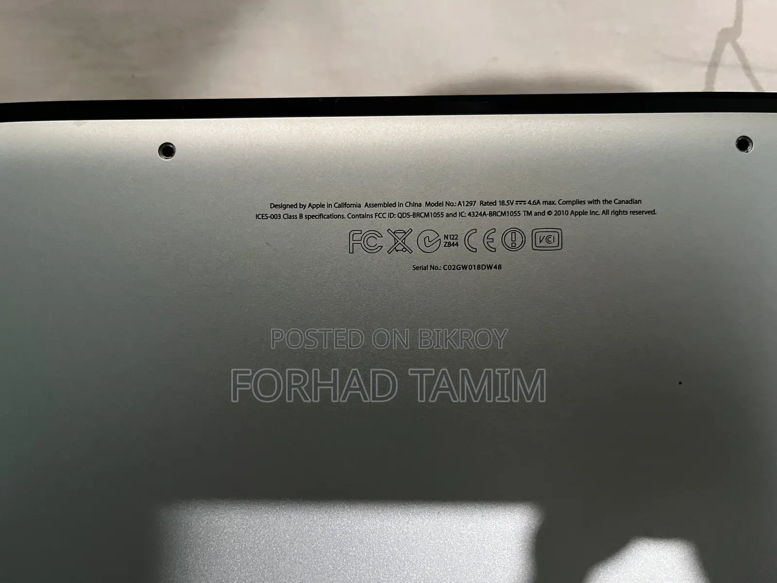 Laptop Apple MacBook 2011 8GB Intel Core i7 HDD 750GB