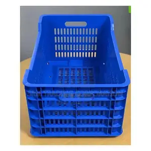 21 x 13.6 x 9.5" Plastic Crate for Storage & Transport