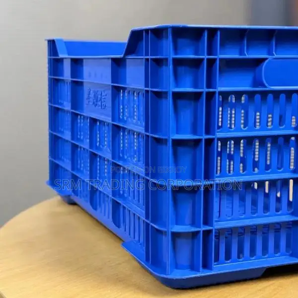 21 x 13.6 x 9.5" Plastic Crate for Storage & Transport