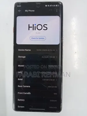 Tecno Camon 40 Pro 5G 256 GB Blue