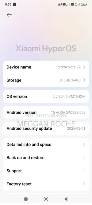 শাওমি রেডমি নোট ১২ ১২৮ জিবি রোজ গোল্ড