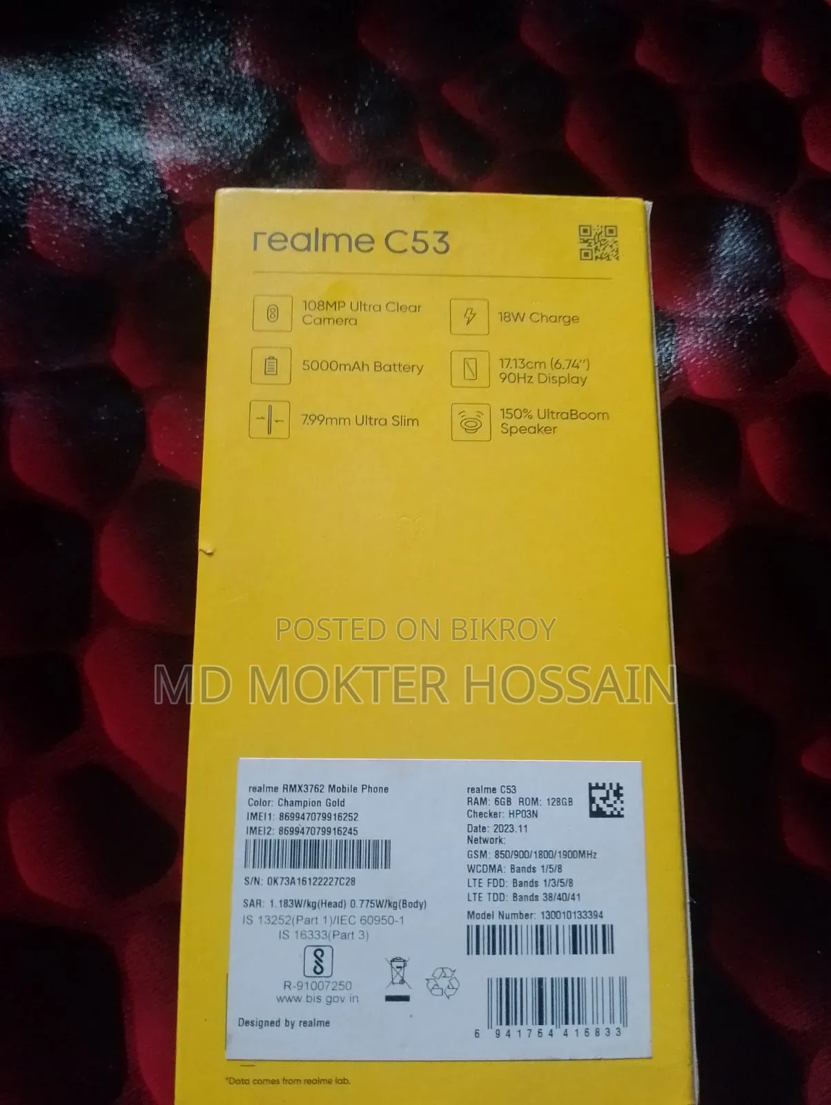 Realme C55 128 GB Rose Gold
