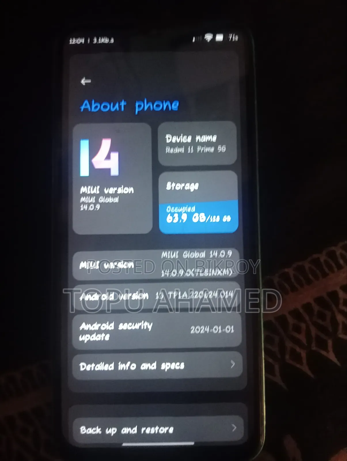 Xiaomi Redmi 11 Prime 5G 128 GB Blue