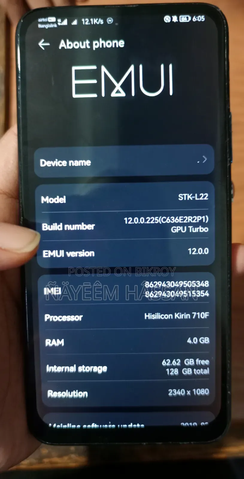Huawei Y9 Prime 128 GB Blue