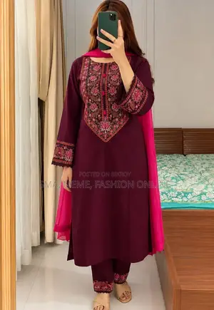 Embroidery Three Piece
