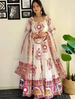Puja Special Gown Three Piece