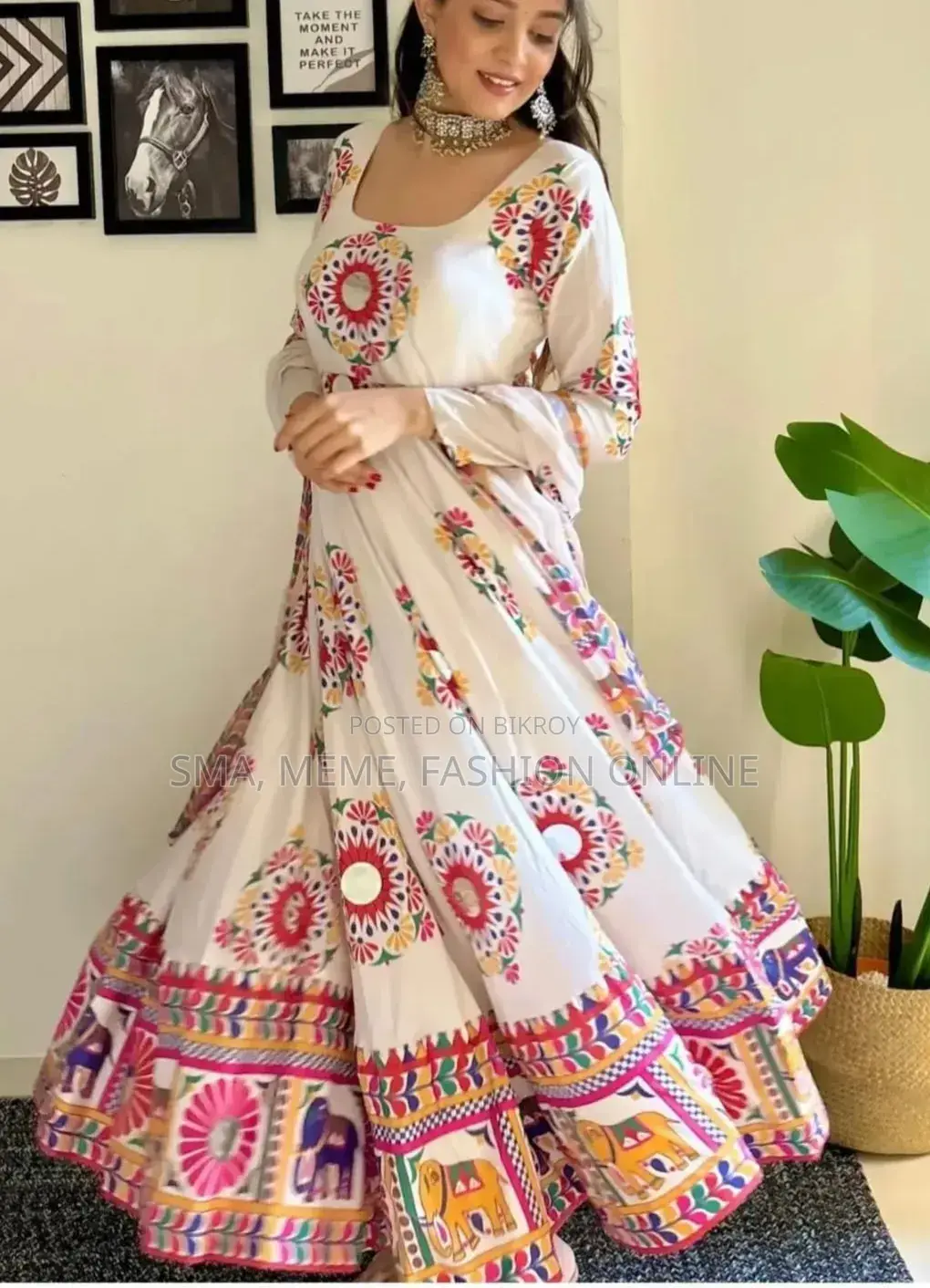 Puja Special Gown Three Piece