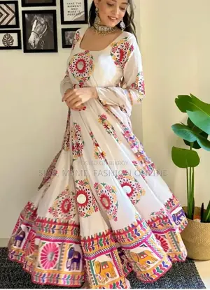 Puja Special Gown Three Piece