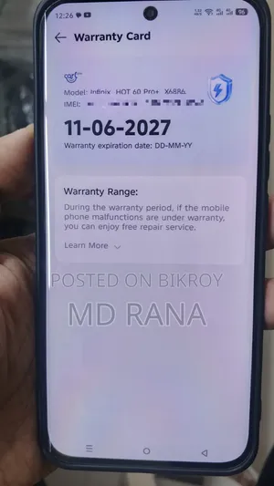 নতুন ইনফিনিক্স হট ৬০ প্রো+ ২৫৬ জিবি ব্ল্যাক