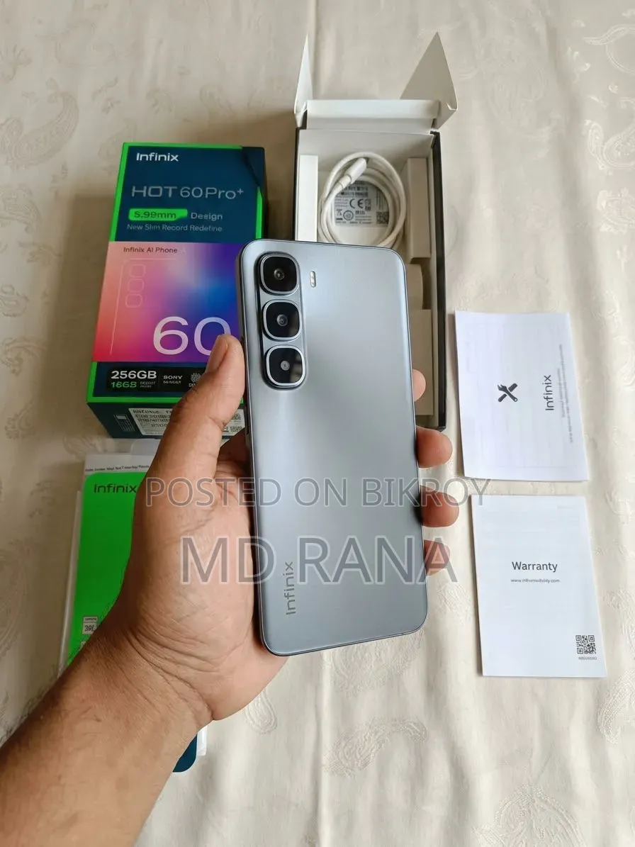 নতুন ইনফিনিক্স হট ৬০ প্রো+ ২৫৬ জিবি ব্ল্যাক