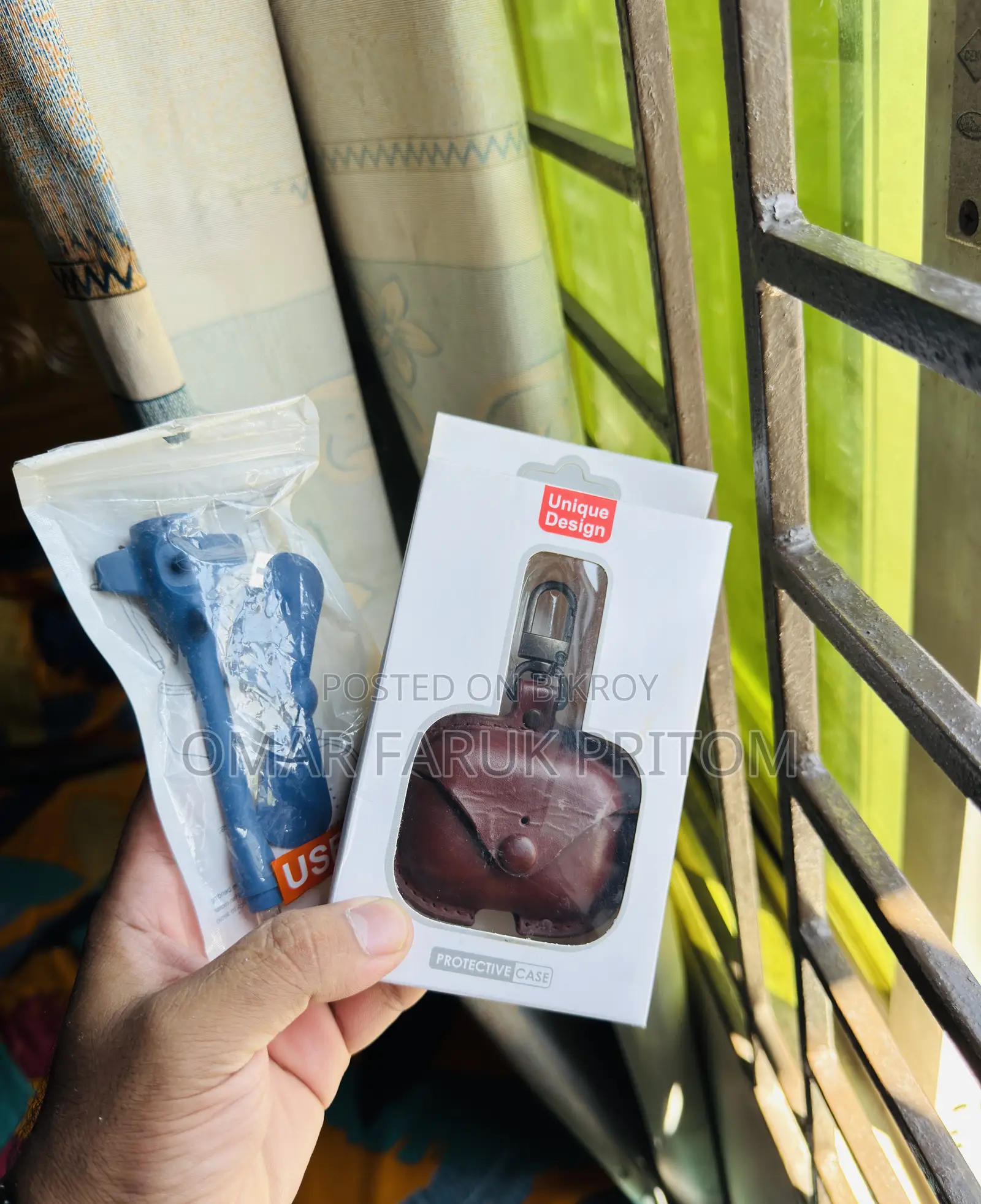 Bluetooth Earphone Cover+Mini USB Fan