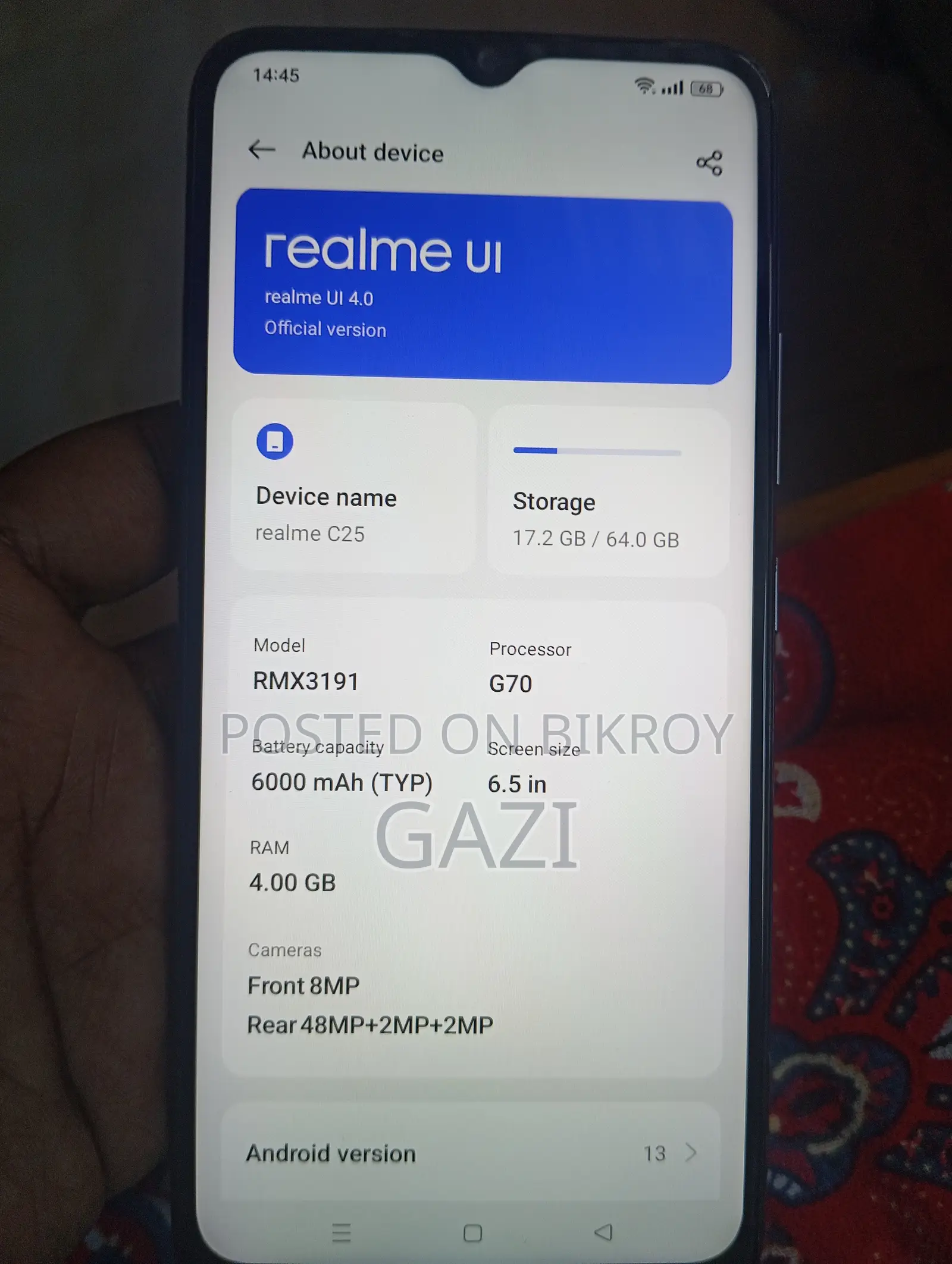 Realme C25s 64 GB Gray