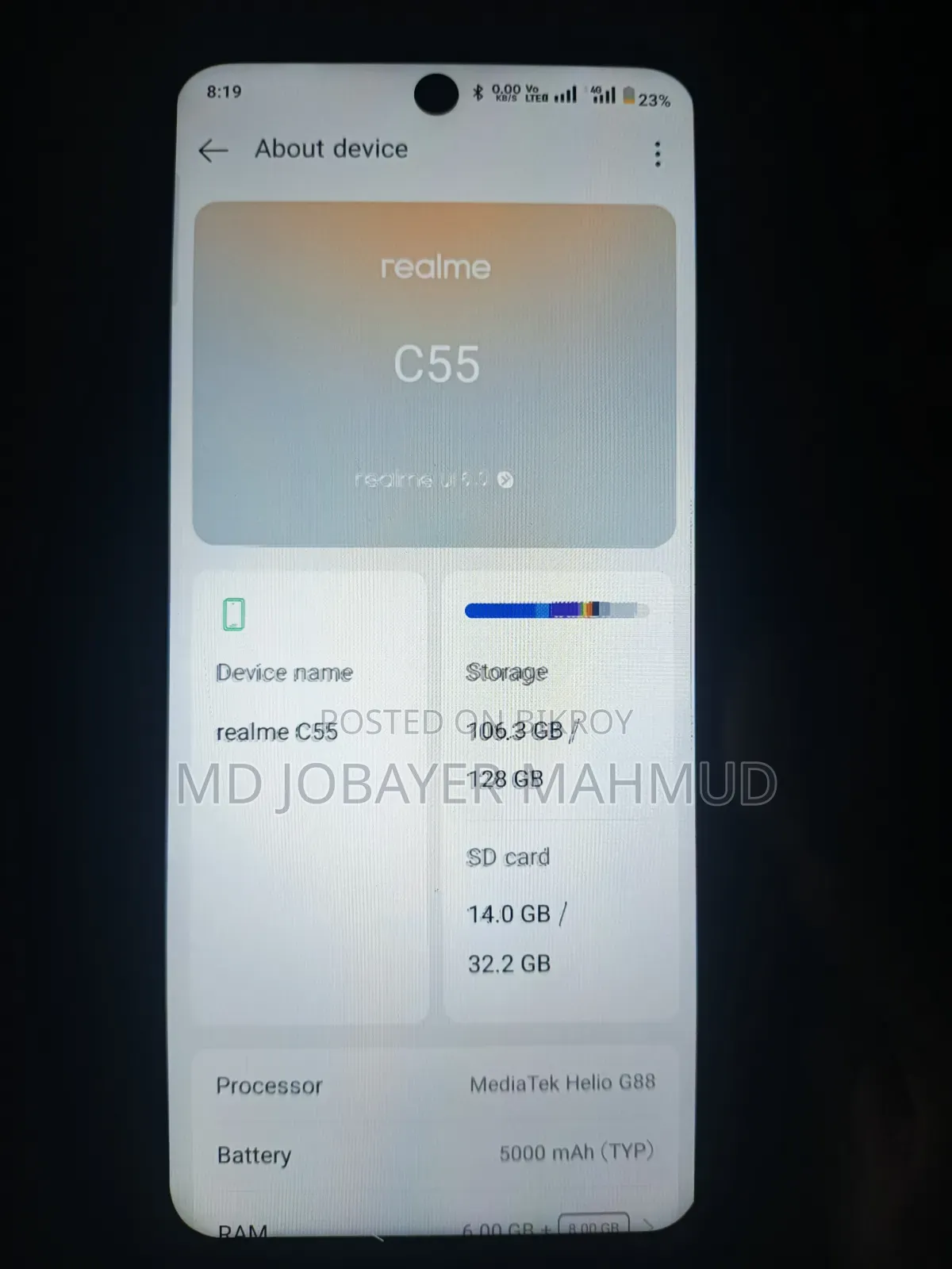 Realme C55 128 GB Black