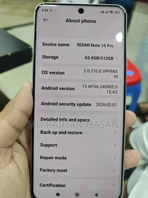 New Xiaomi Redmi Note 15 Pro 512 GB Rose Gold