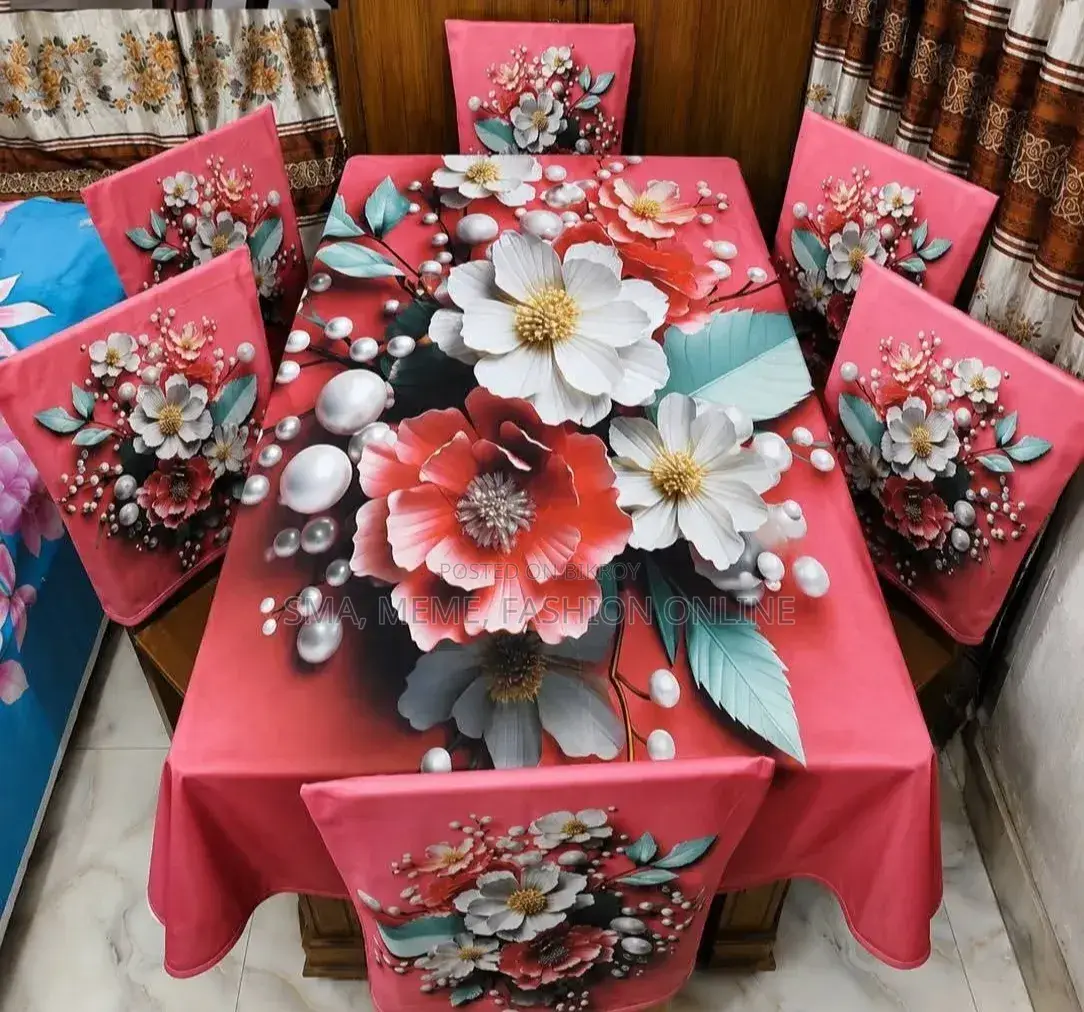 থ্রিডি প্রিন্ট ডাইনিং কাভার সেট