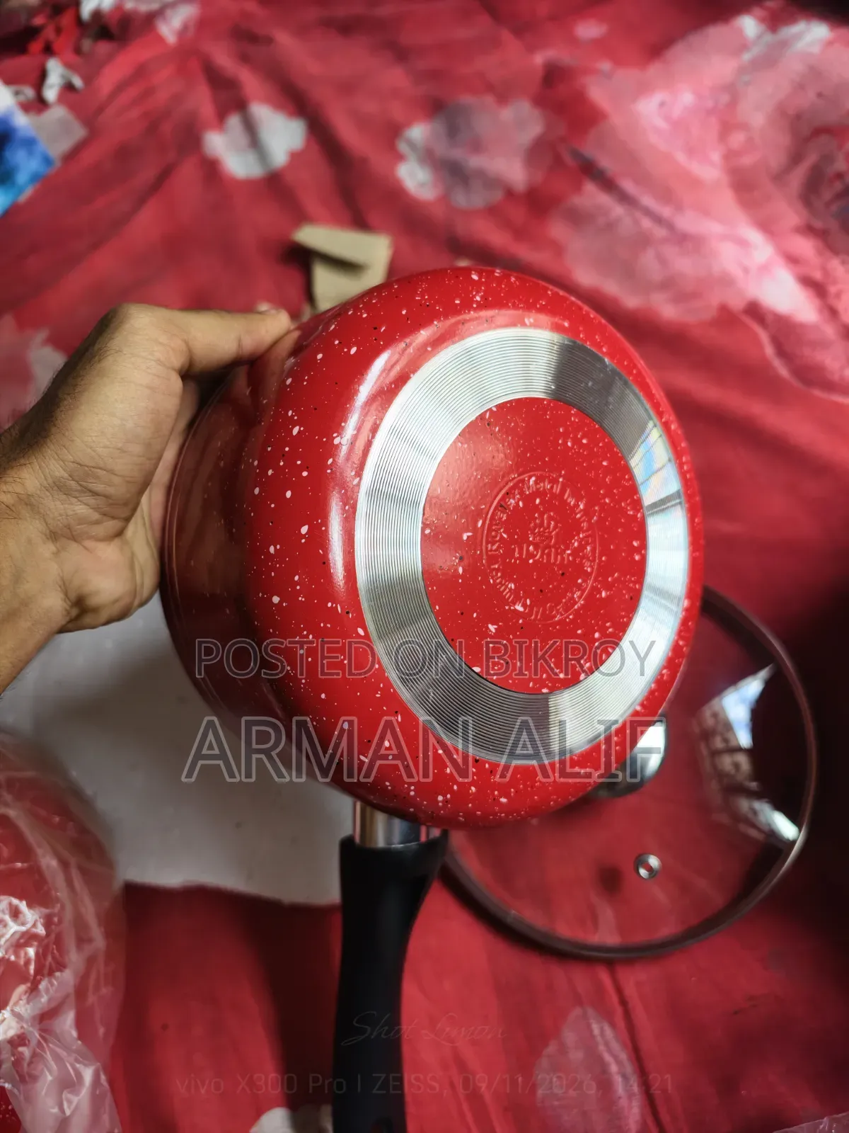 নোহ ৭ পিস নন-স্টিক মার্বেল কুকওয়্যার সেট – নতুন