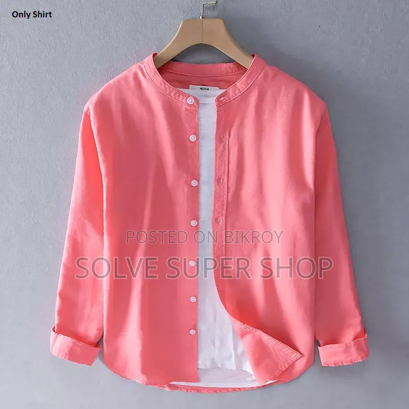 Solid Ban Color Shirt — Simple Look, Premium Style!