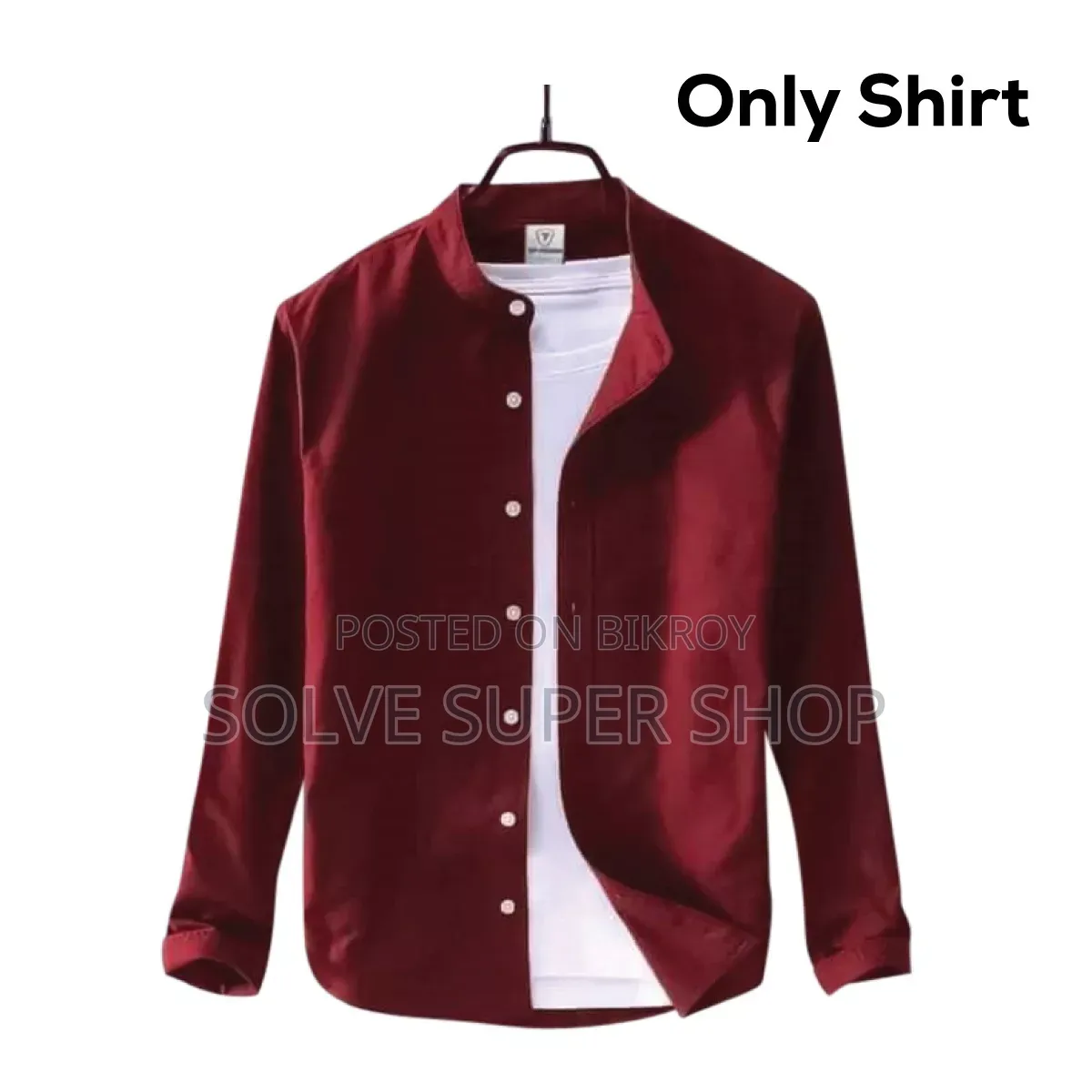 Solid Ban Color Shirt — Simple Look, Premium Style!