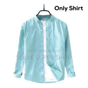 Solid Ban Color Shirt — Simple Look, Premium Style!
