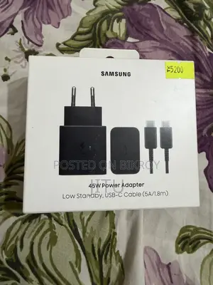 স্যামসাং ৪৫ ওয়াট পাওয়ার অ্যাডাপ্টার ইউএসবি সি কেবল