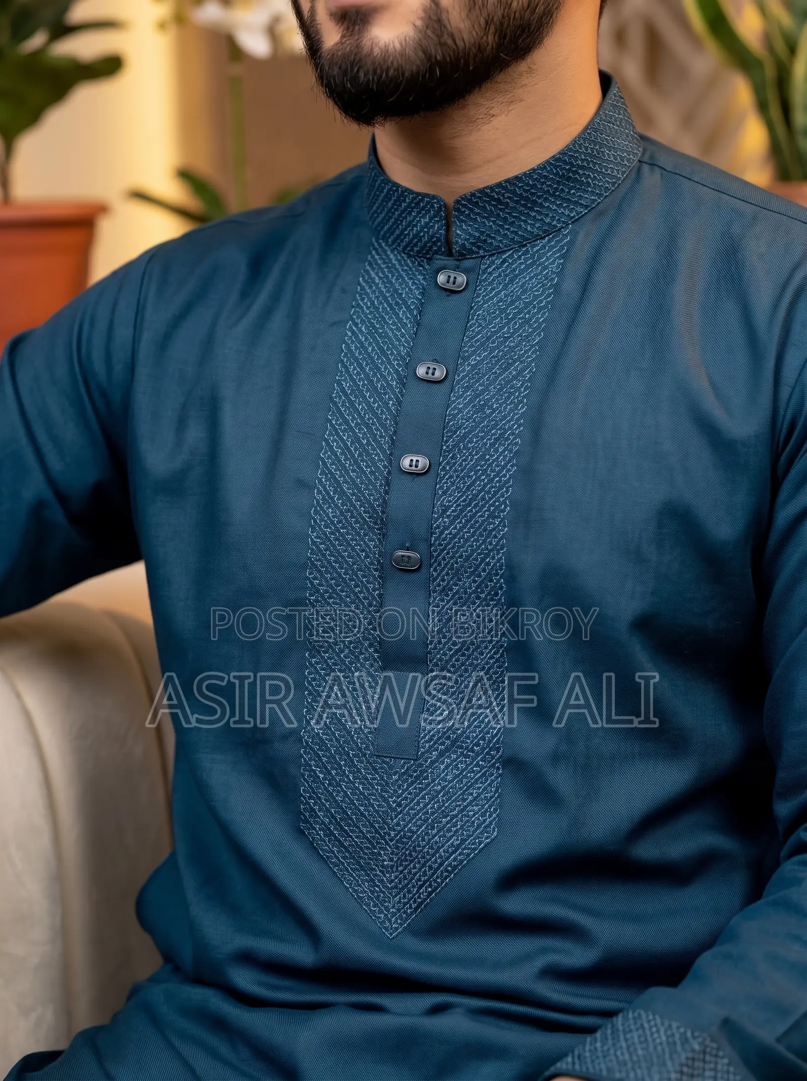 Premium Navy Blue Panjabi