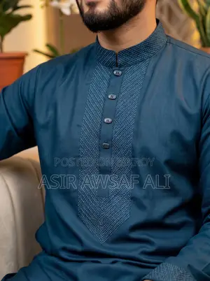 Premium Navy Blue Panjabi