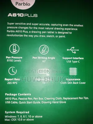 Parblo Drawing Pad for Graphic Designers - Good Alternative to Wacom