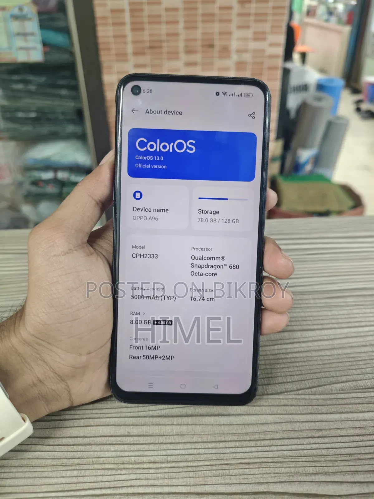 Oppo A96 128 GB Black
