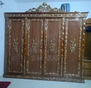 Chittagong Teak Wood Four-Door Almirah