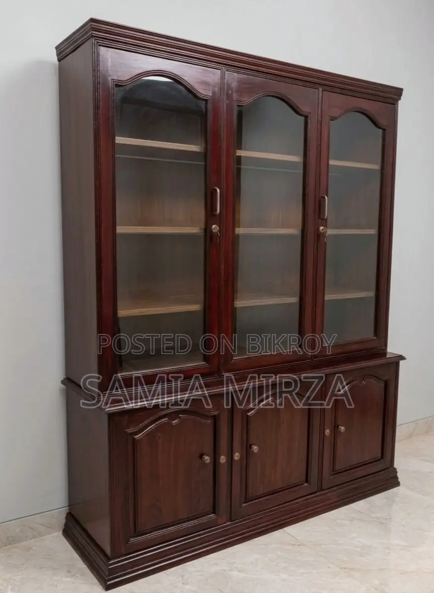 Authentic Teakwood (Shegun) 3 Door Showcase