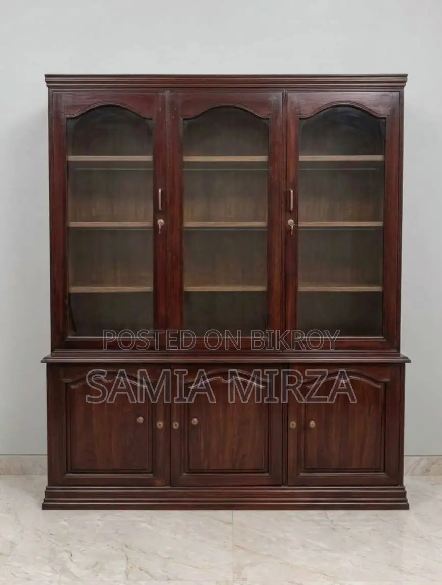 Authentic Teakwood (Shegun) 3 Door Showcase