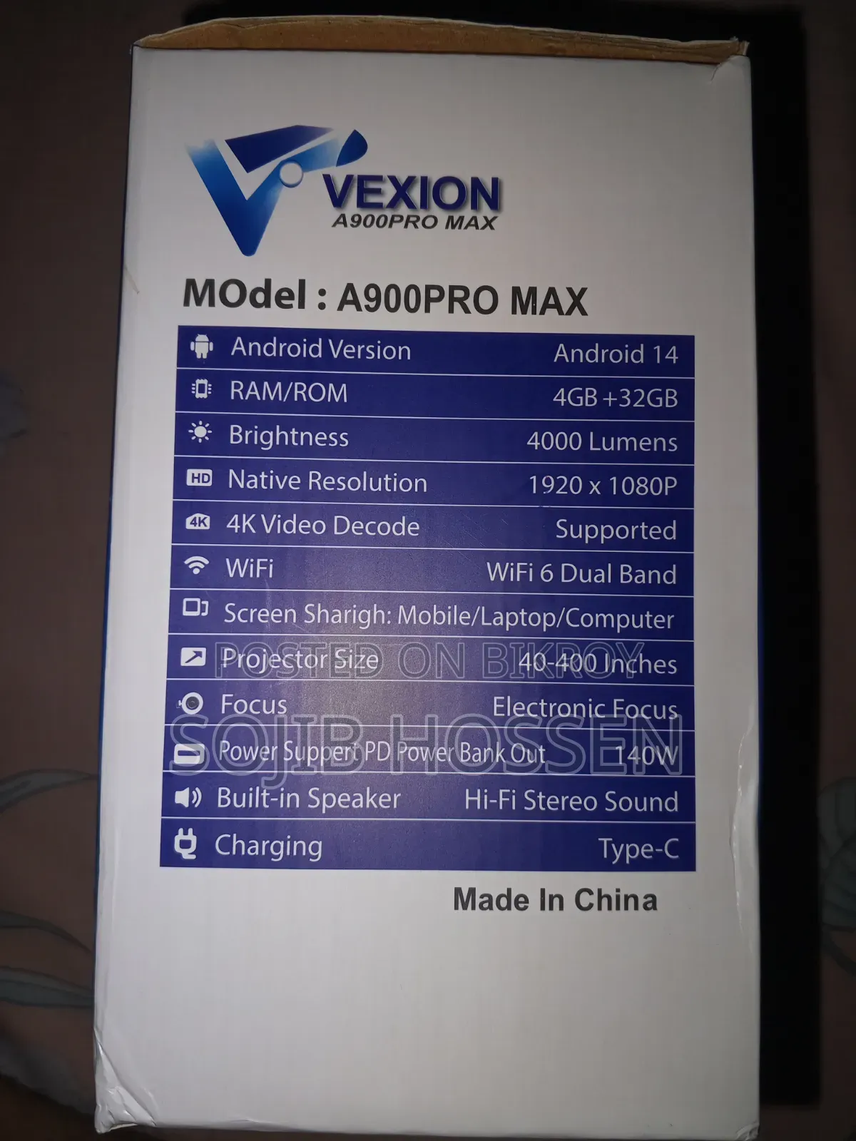 Vexion A900 Pro Max Smart Projector
