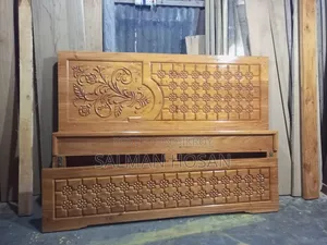 Mahogany wood semi-box bed