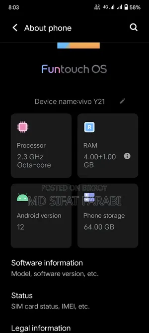 Vivo Y21 64 GB White