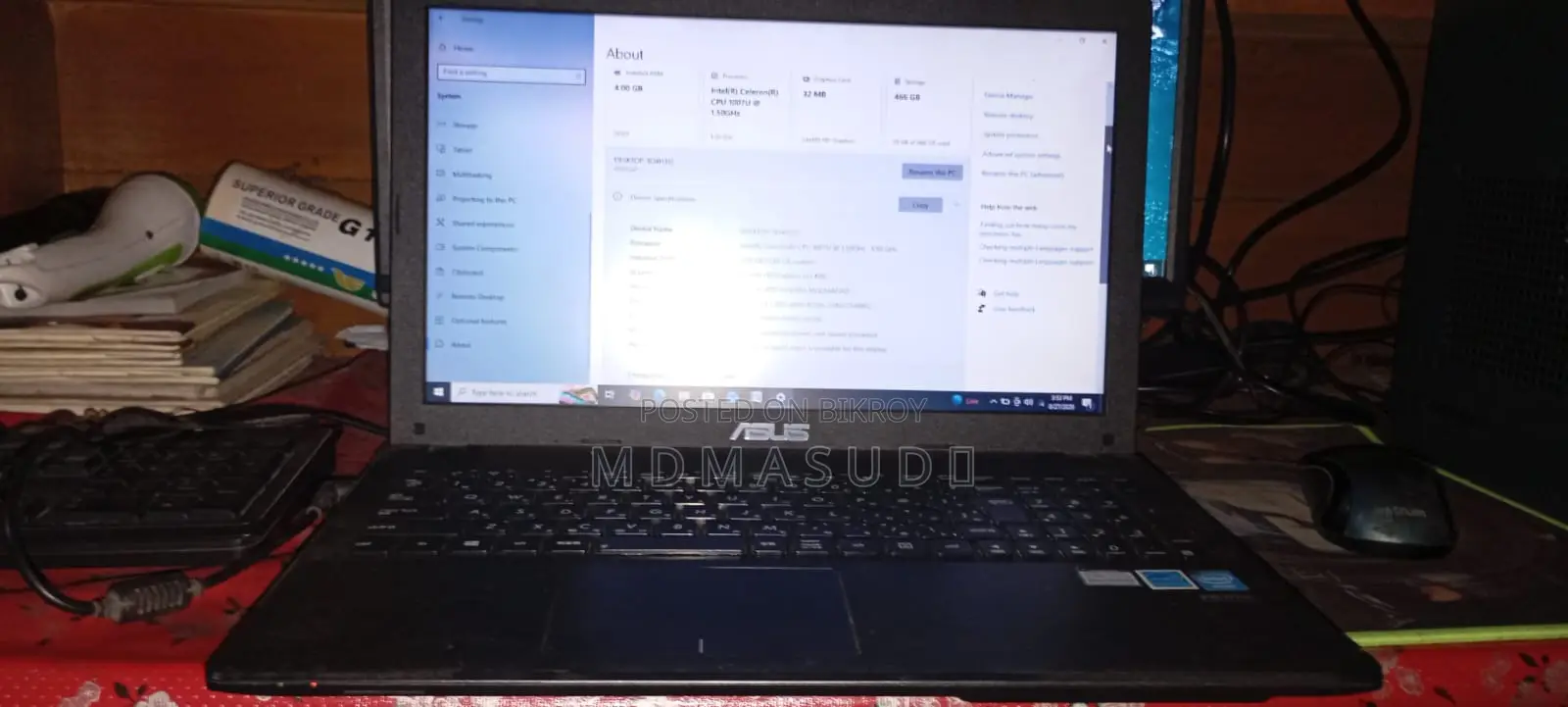Laptop ASUS X551CA 4GB Intel Celeron HDD 500GB
