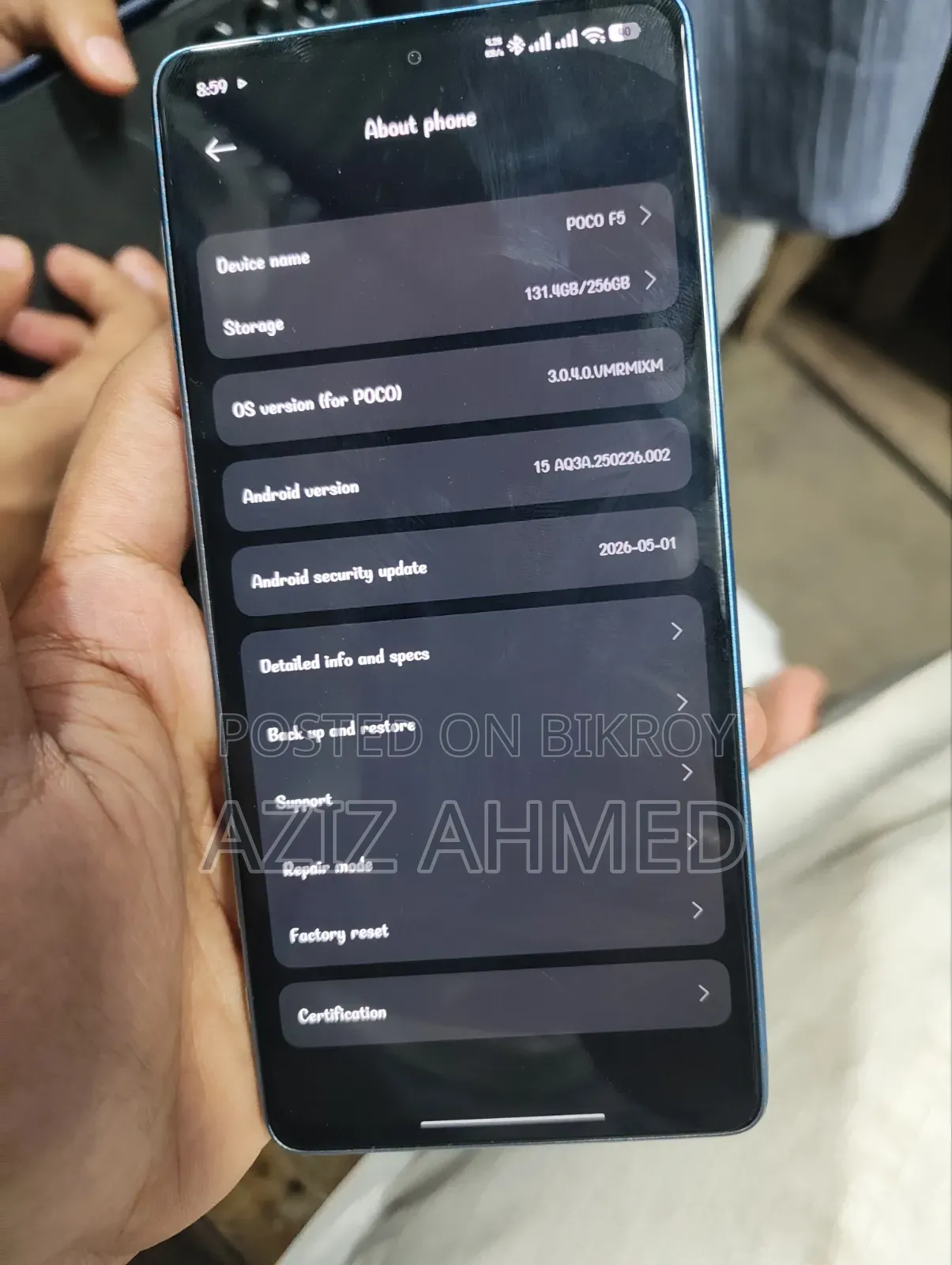 Xiaomi Poco F5 256 GB Blue