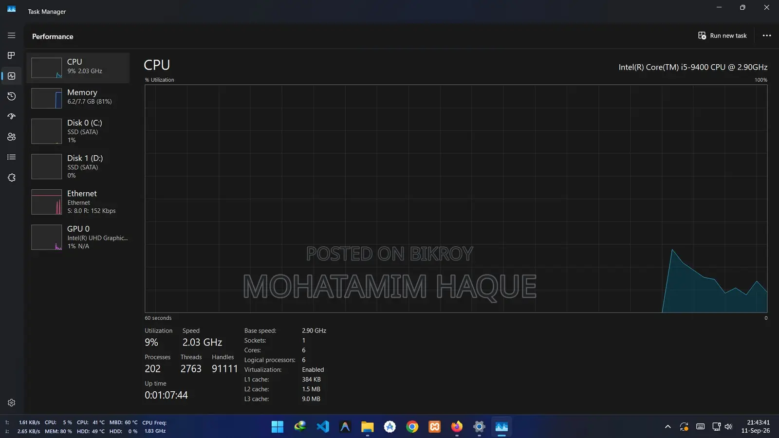Desktop Computer 8GB Intel Core I5 SSD 128GB