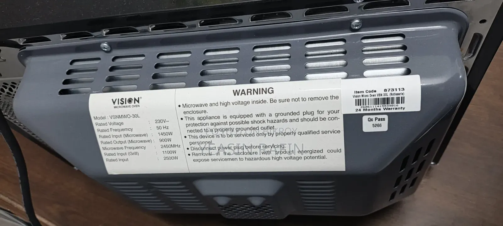 Vision Microwave Oven (Rotisserie)