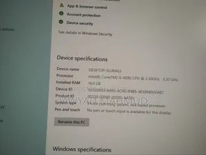 Desktop Computer 16GB Intel Core I5 SSD 128GB