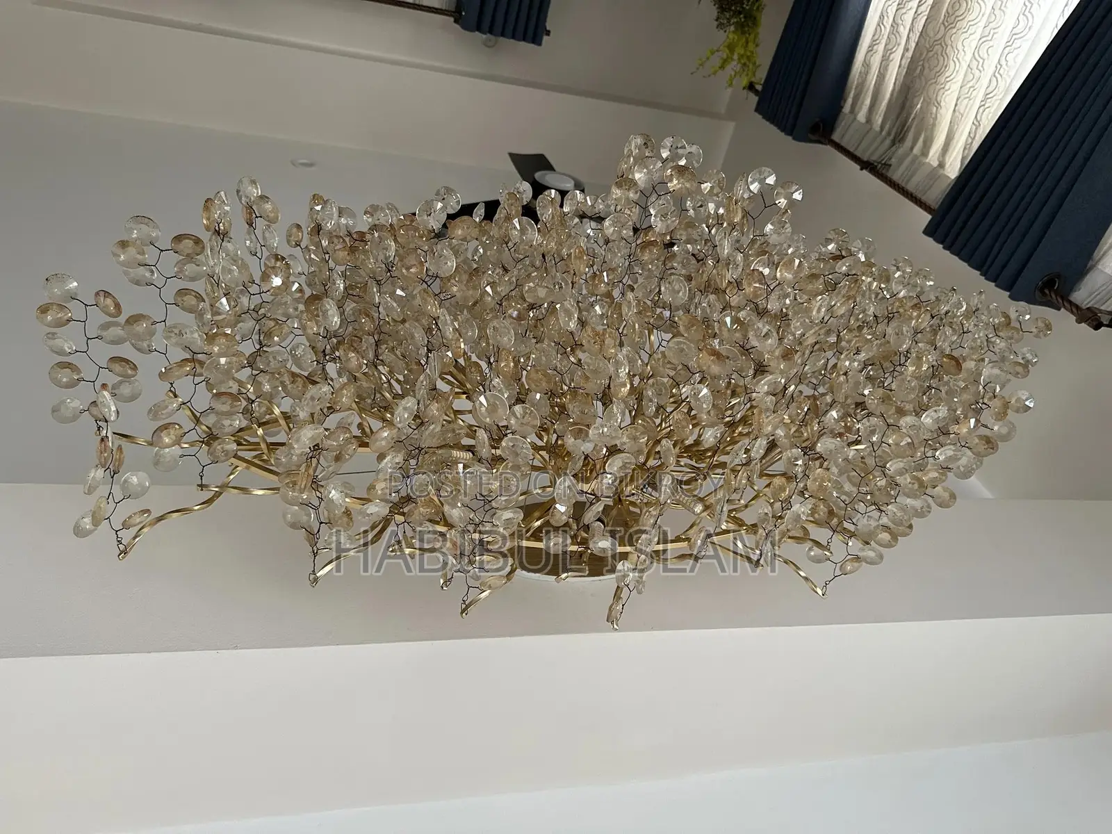 Ankur Rectangle Bloom Contemporary Crystal Chandelier