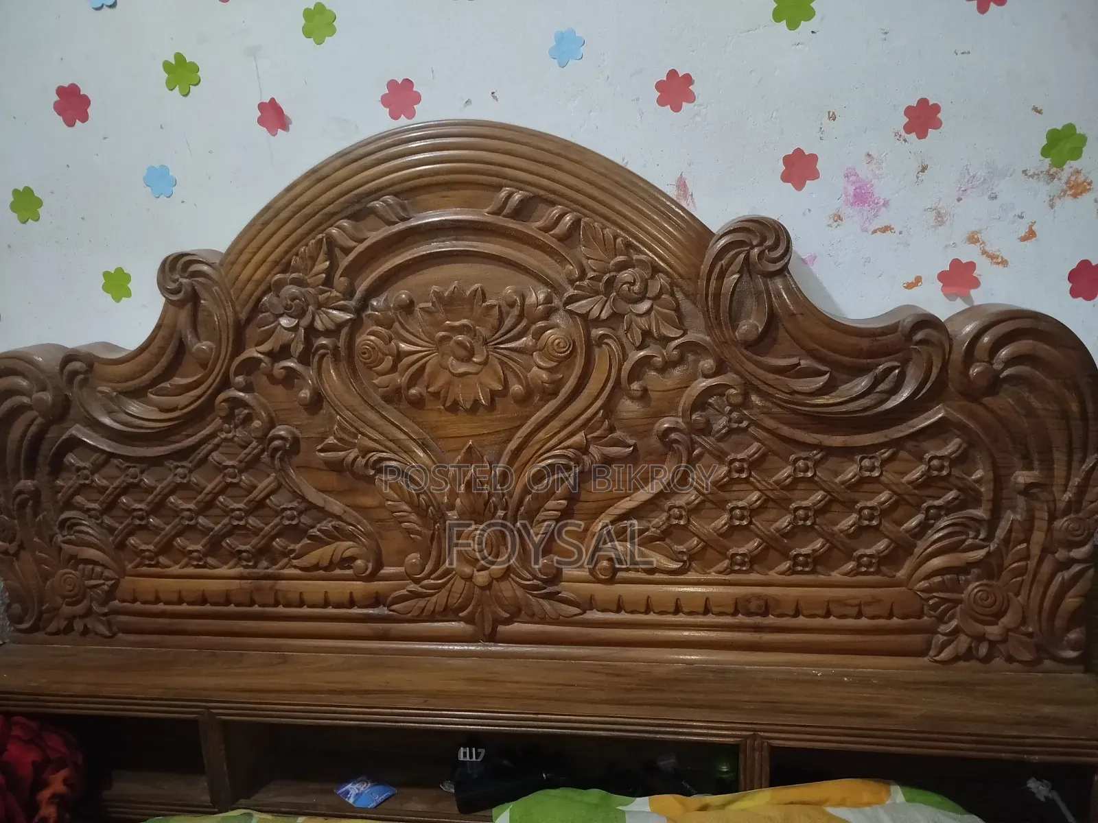 🔥 Beautifully Crafted Teak Wood Bed for Sale