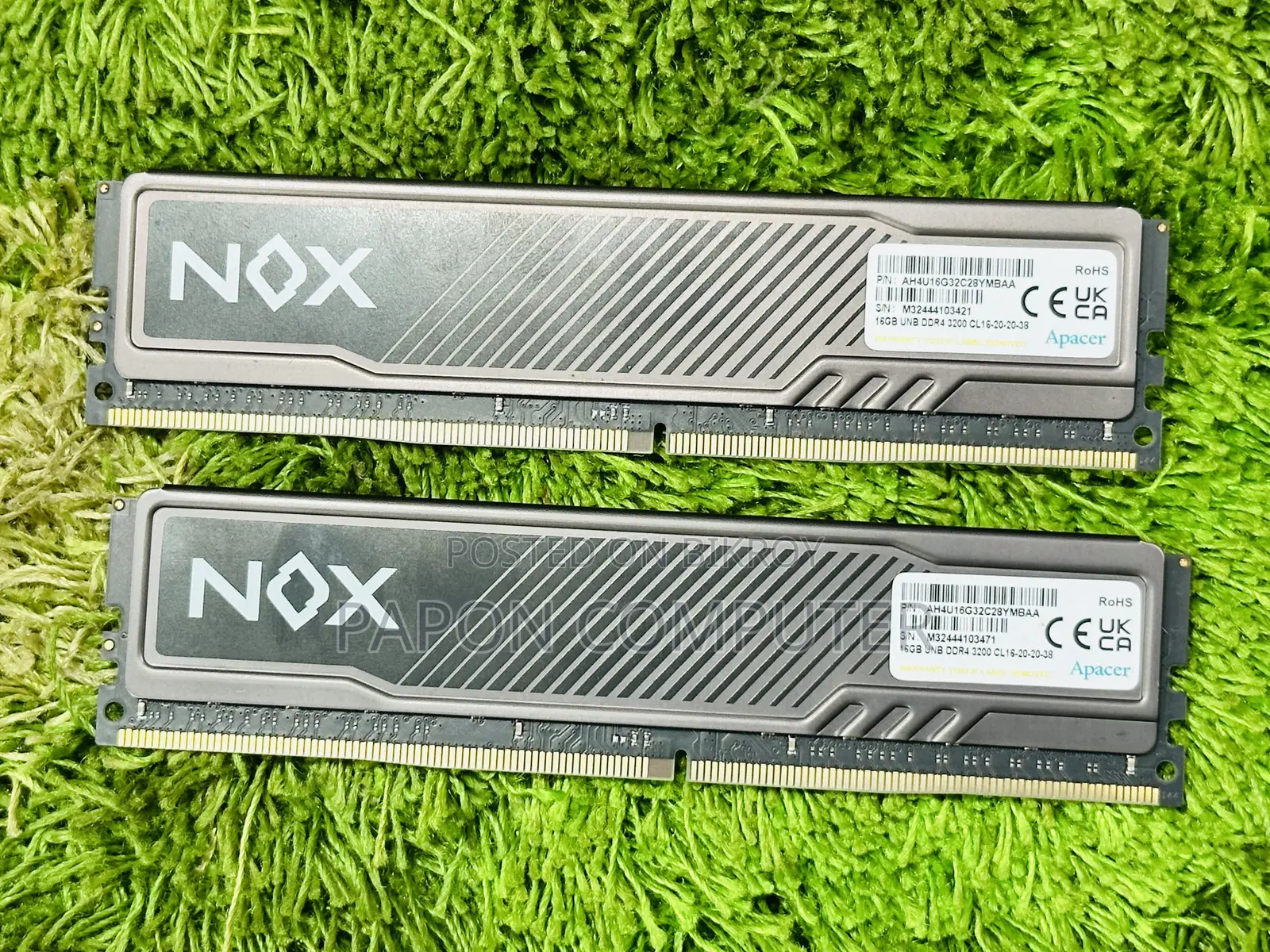 Apacer NOX 16GB DDR4 3200MHz Black Desktop Ram