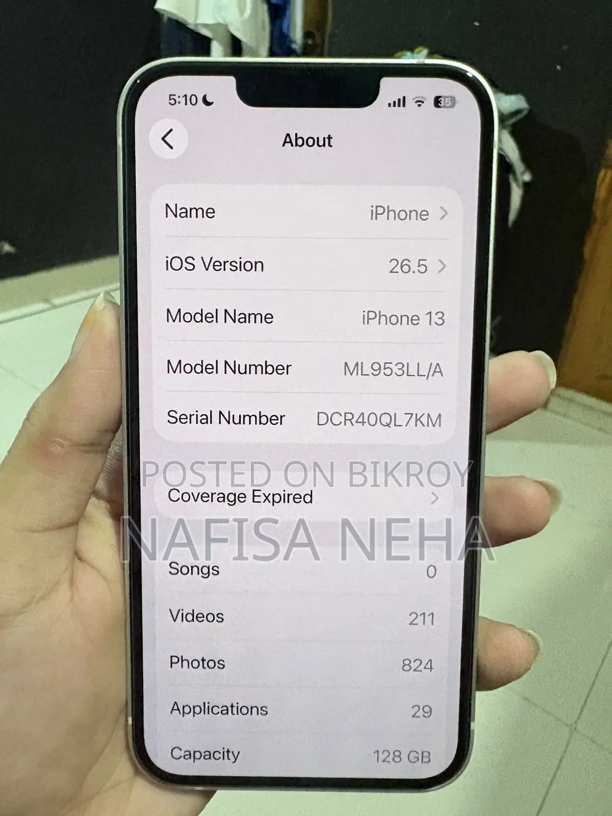 অ্যাপল আইফোন ১৩ ১২৮ জিবি হোয়াইট