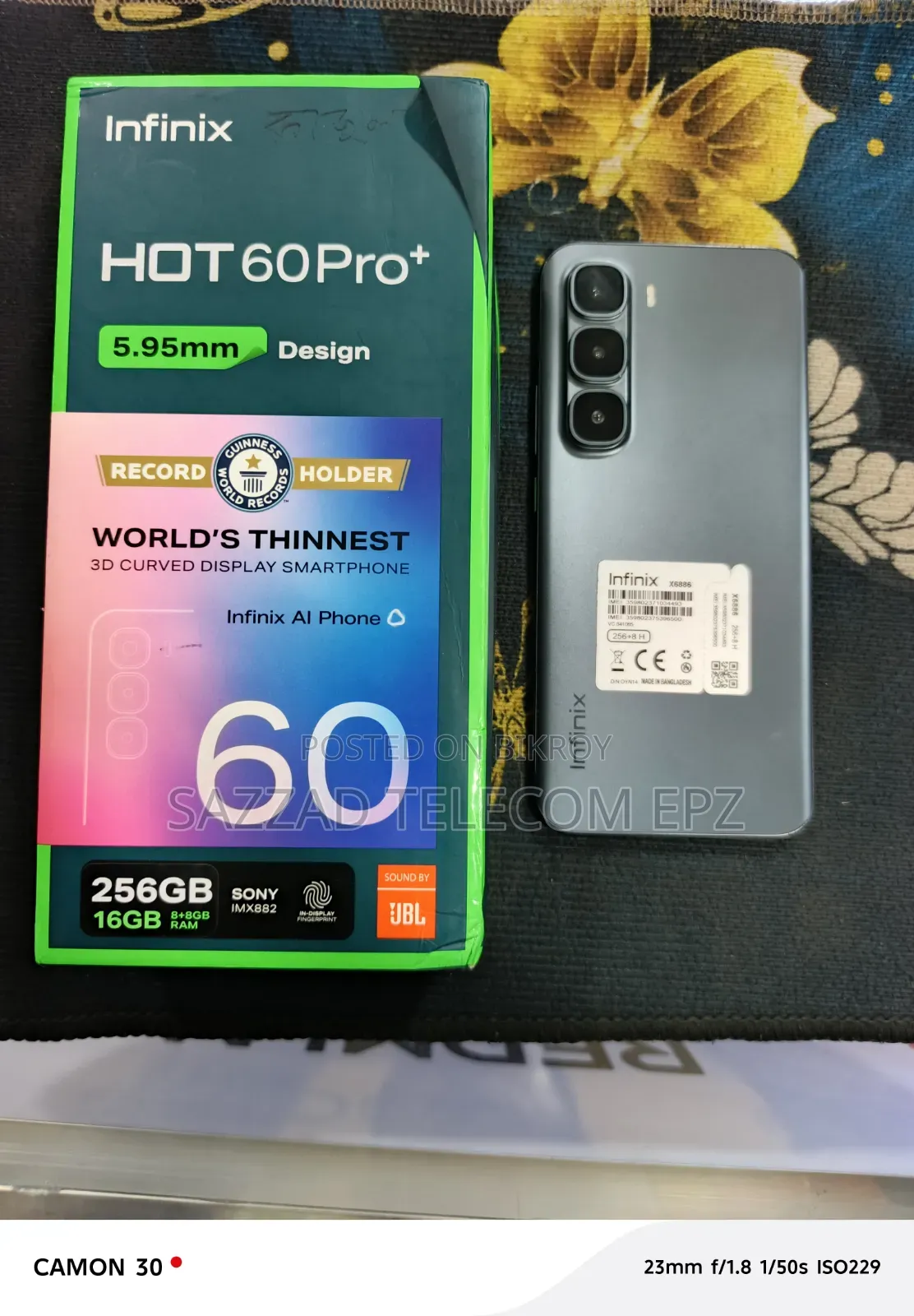 ইনফিনিক্স হট ৬০ প্রো+ ২৫৬ জিবি ব্ল্যাক