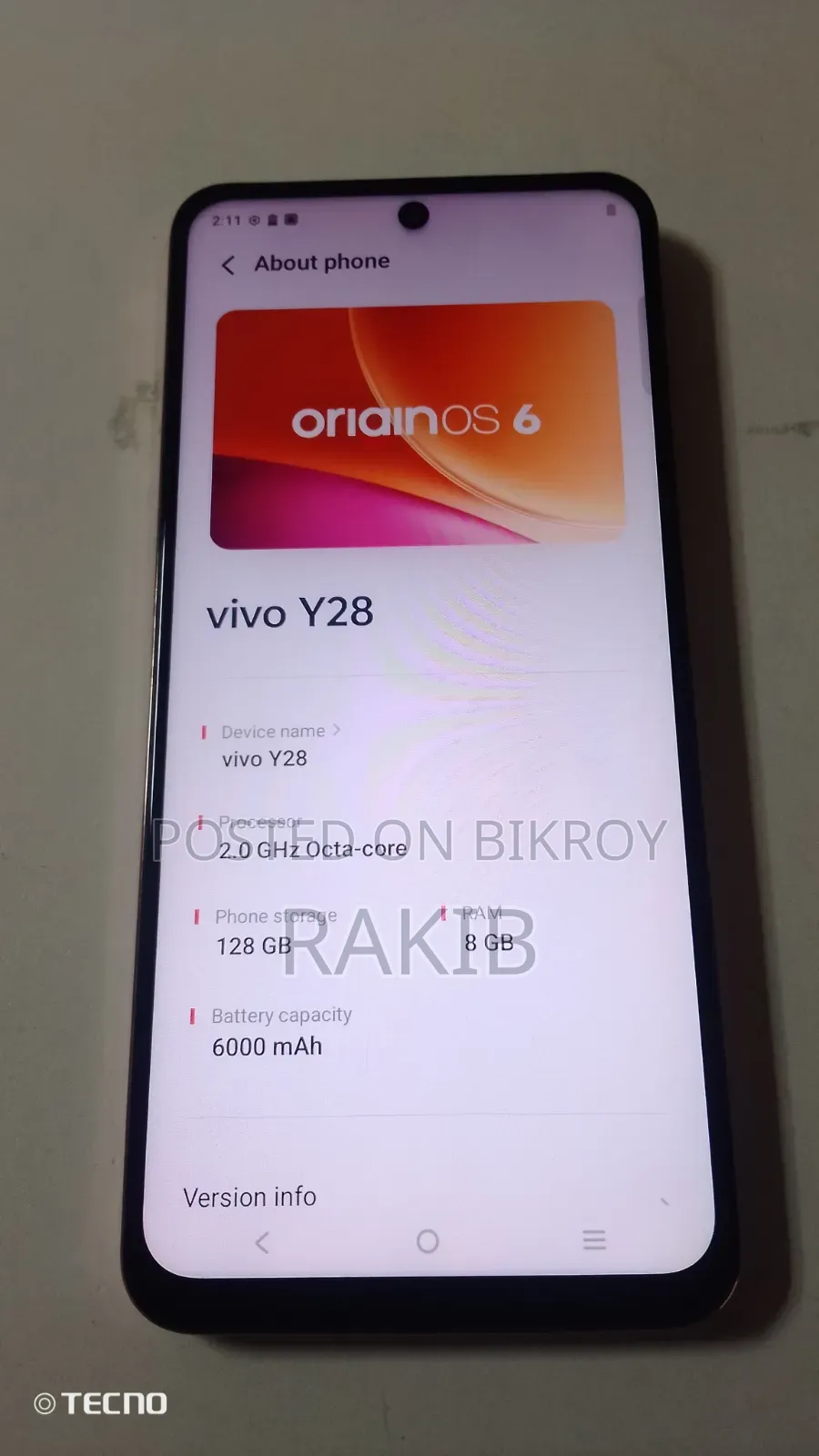নতুন ভিভো ওয়াই২৮ ২৫৬ জিবি