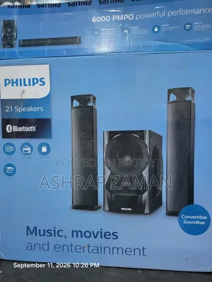 Philips MMS2160B (2:1) Sound Bar System Speaker With Remote