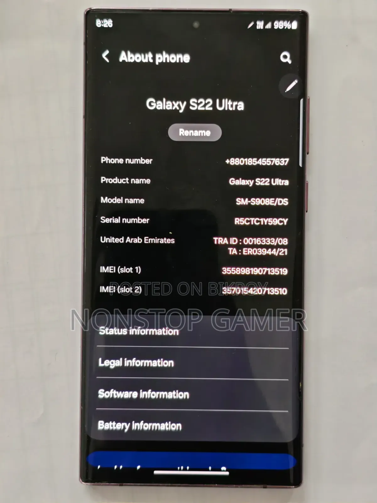 Samsung Galaxy S22 Ultra 256 GB Green